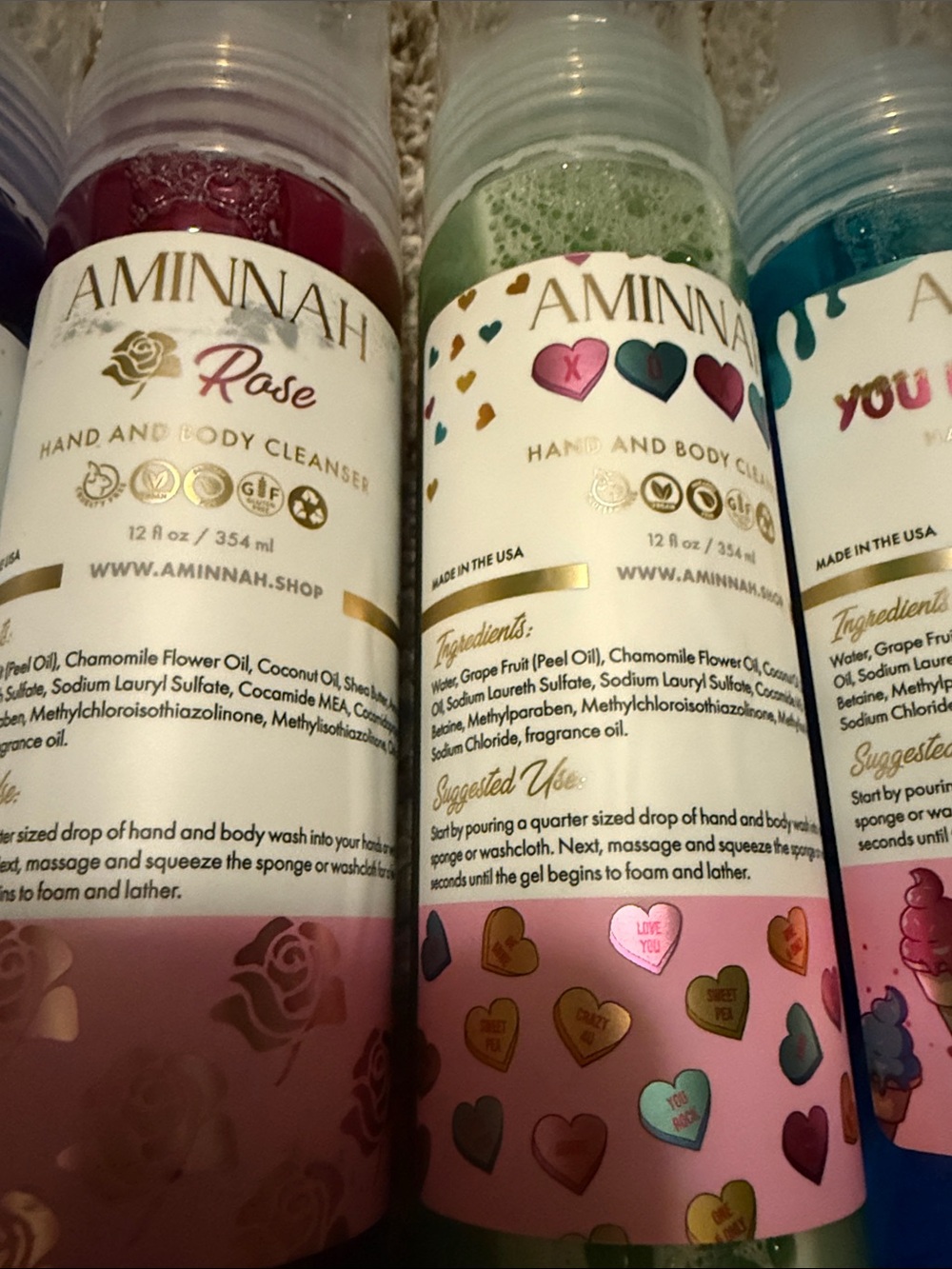 NEW! Aminnah Hand and Body Cleanser FULL SIZE - Choice of 12 different scents - Picture 5 of 11